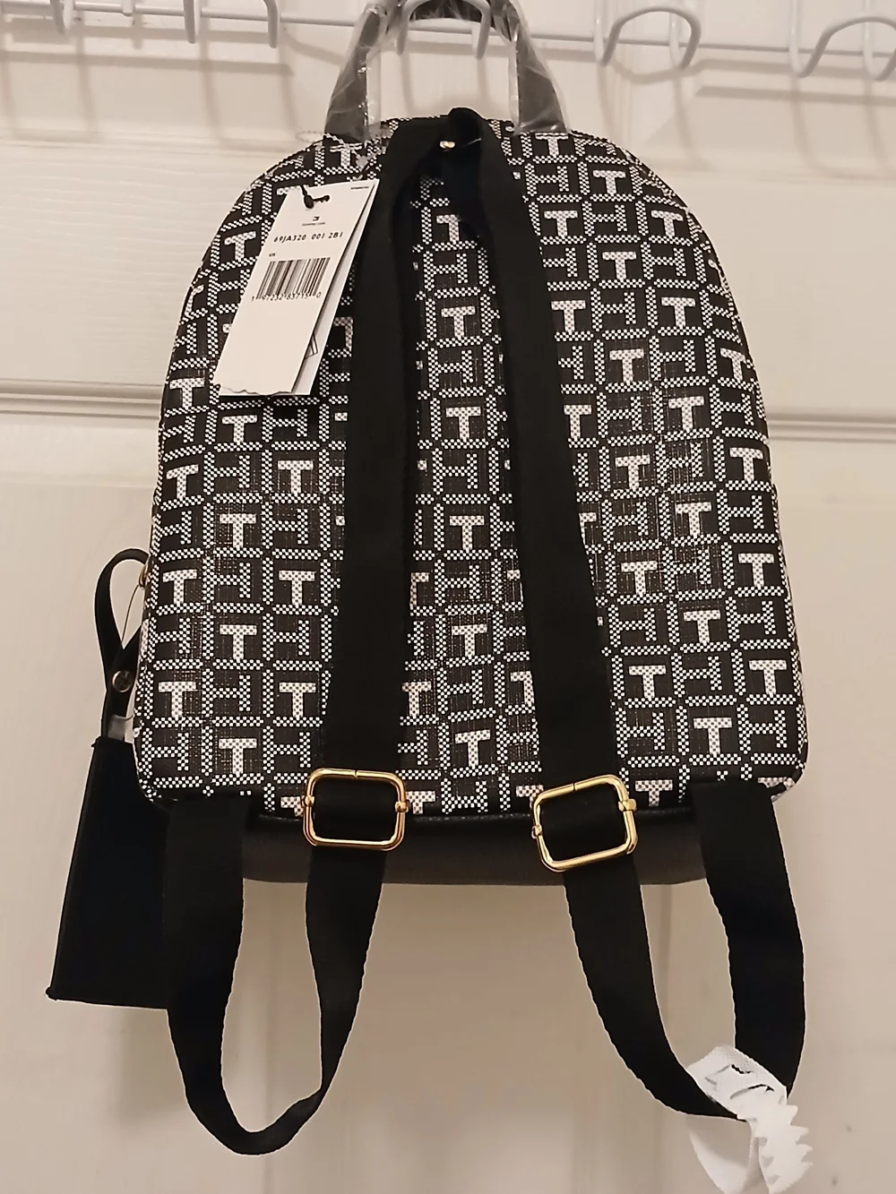 Nwt Tommy Hilfiger Navy Blue & White TH Monogram Mini Backpack
